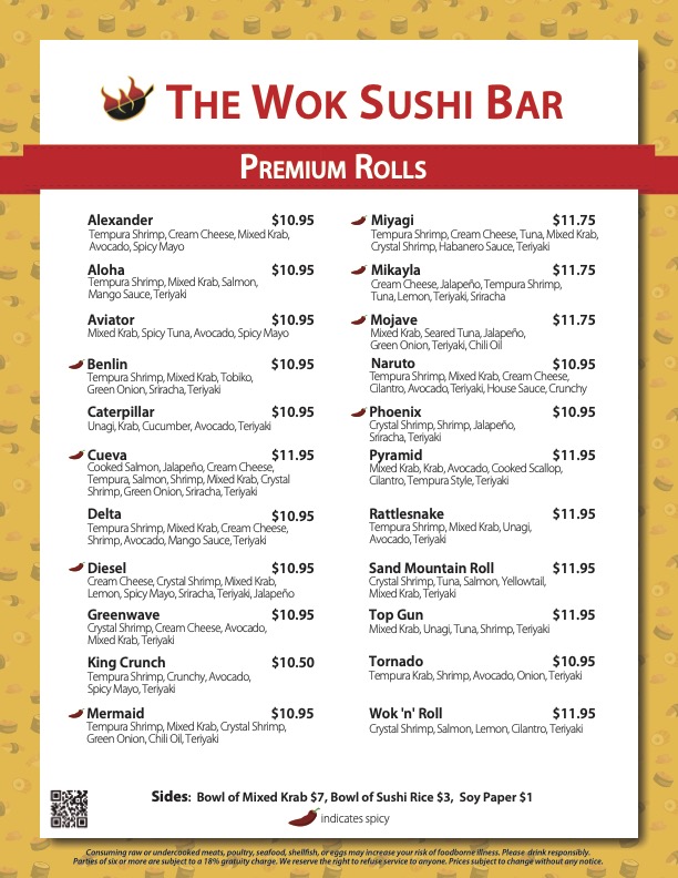 Menu page